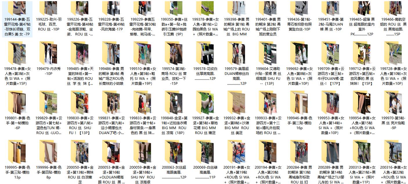 街拍图片打包下载，共372套4400余张街拍摄影图片打包，大小3.9GB！