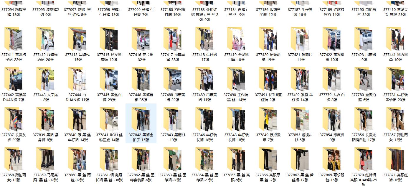 街拍图片打包下载，共4311套5.6万余张街拍摄影图片打包，大小73.2GB