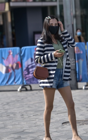 戴口罩的肉丝美女-14P