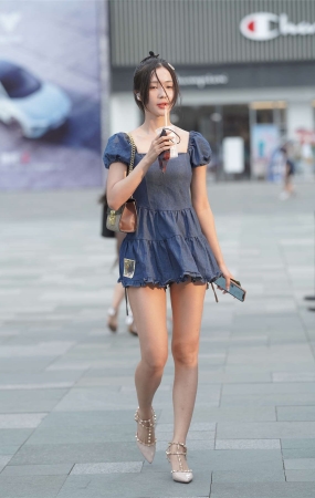 甜美牛仔裙