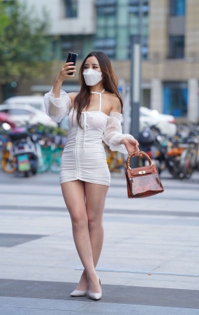 凯恩街拍摄影作品 包臀裙肉丝美少妇