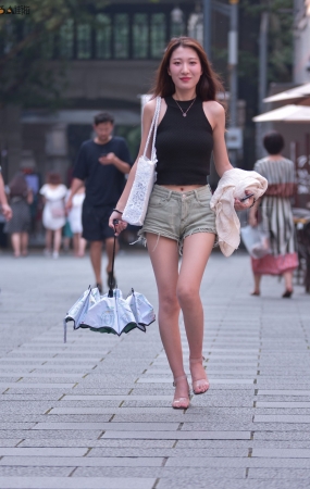 热裤 短袖 长腿 好身材-14P