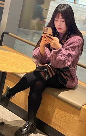 冒死拍到极品黑丝女神