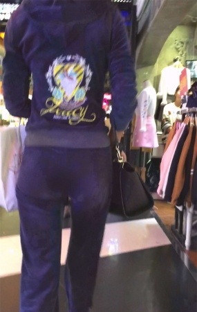 超翘咖啡紧身裤