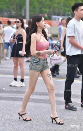 高叉热裤高跟凉鞋 24-06-15-76